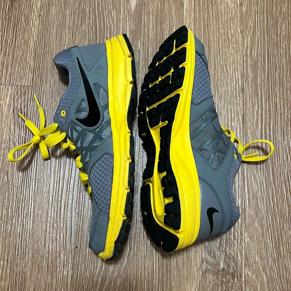 Grey and Yellow Nike sneakers